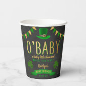 O'Baby St. Patrick's Day Baby Shower Pappbecher (Rückseite)