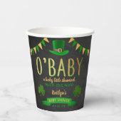 O'Baby St. Patrick's Day Baby Shower Pappbecher (Vorderseite)