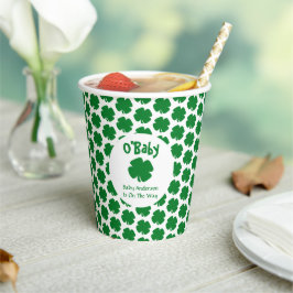 O'Baby St Patrick's Day Baby Shower Pappbecher