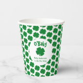 O'Baby St Patrick's Day Baby Shower Pappbecher (Vorderseite)