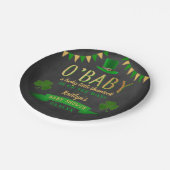 O'Baby St. Patrick's Day Baby Shower Pappteller (Schrägansicht)
