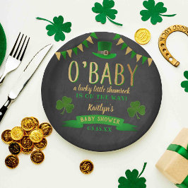 O'Baby St. Patrick's Day Baby Shower Pappteller