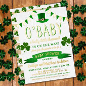 O'Baby St. Patrick's Day Baby Shower Real Folieneinladung