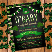 O'Baby St. Patrick's Day Baby Shower Real Folieneinladung