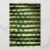 O'Baby St. Patrick's Day Baby Shower Real Folieneinladung (Rückseite)