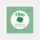 O'Baby St Patrick's Day Baby Shower Serviette (Vorderseite)