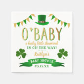 O'Baby St. Patrick's Day Baby Shower Serviette (Vorderseite)