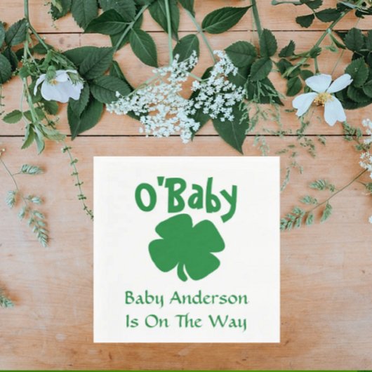 O'Baby St Patrick's Day Baby Shower Serviette