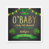 O'Baby St. Patrick's Day Baby Shower Serviette (Vorderseite)