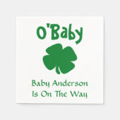 O'Baby St Patrick's Day Baby Shower Serviette (Vorderseite)
