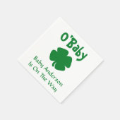 O'Baby St Patrick's Day Baby Shower Serviette (Ecke)