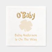O'Baby St Patrick's Day Baby Shower Servietten Mit Folie (Vorderseite)