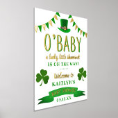 O'Baby St. Patrick's Day Baby Shower Willkommen Foliendrucke (Ablage )