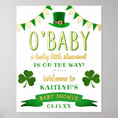 O'Baby St. Patrick's Day Baby Shower Willkommen Foliendrucke (Vorderseite)