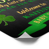 O'Baby St. Patrick's Day Baby Shower Willkommen Poster (Ecke)