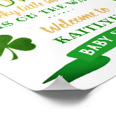 O'Baby St. Patrick's Day Baby Shower Willkommen Poster (Ecke)