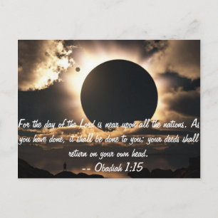 Obadiah 1:15 Postkarte