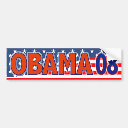 OBAMA 08 AUTOAUFKLEBER (Vorne)