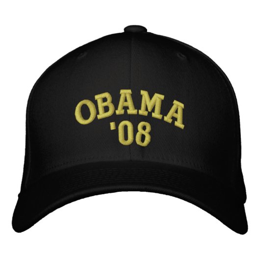 OBAMA '08 BESTICKTE BASEBALLKAPPE (Vorderseite)