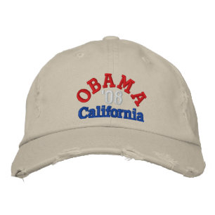 Obama '08 Kalifornien Hat Bestickte Baseballkappe