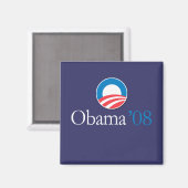 Obama '08 magnet (Vorderseite/Rückseite)