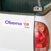 Obama, '08, oops autoaufkleber (Auf Lkw)