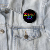 Obama 08 Rainbow Peace Sign Buttons (Beispiel)