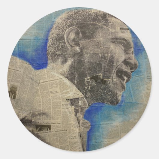 Obama '08 runder aufkleber (Vorderseite)