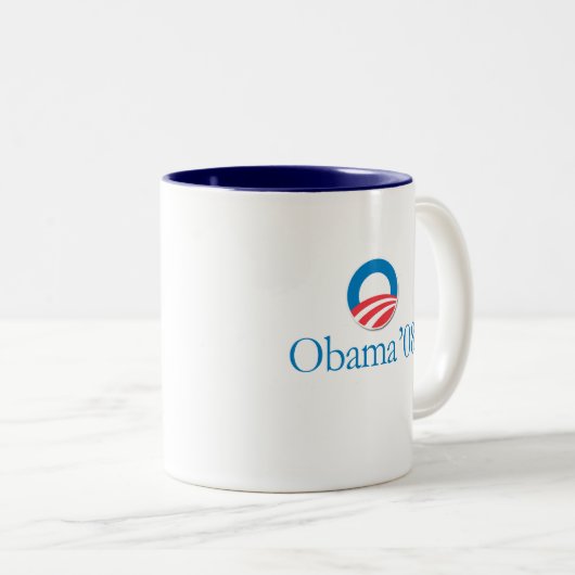 Obama '08 zweifarbige tasse (VorderseiteRechts)