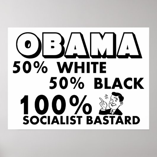 Obama: 100% Sozialist! Poster (Vorne)