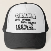 Obama: 100% sozialistischer bastard! truckerkappe (Vorderseite)