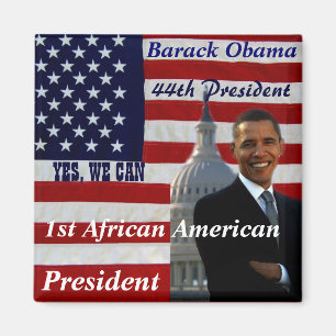 Obama, 1. Afroamerikaner President_Magnet Magnet