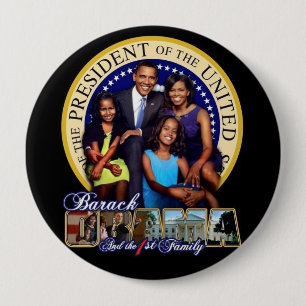 OBAMA-1ST Familie-Runder Knopf Button
