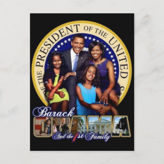 OBAMA-1ST FAMILY-Postkarte Postkarte