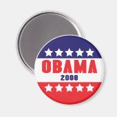 OBAMA 2008 Stars & Bars Magnet 89422 (Vorderseite/Rückseite)
