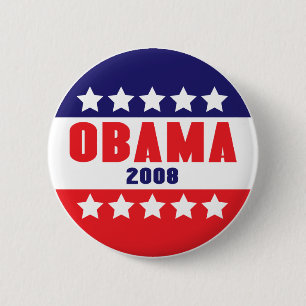 Obama 2008 Sterne u. Stangen-Knopf 61017 Button