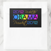 OBAMA 2012-Aufkleber Rechteckiger Aufkleber (Tasche)