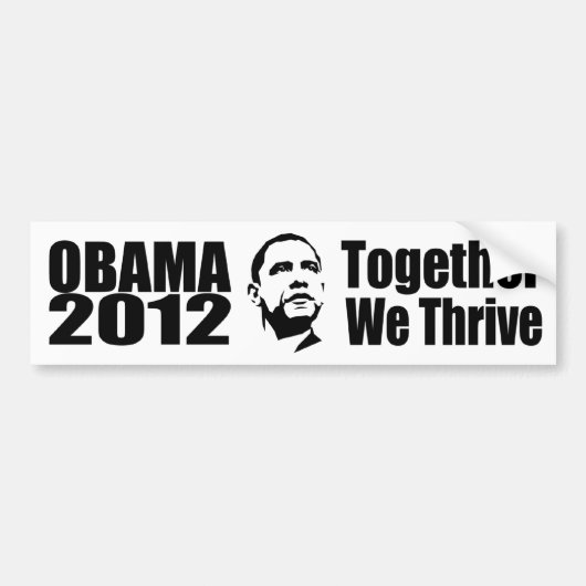 OBAMA 2012 Autoaufkleber (Vorne)
