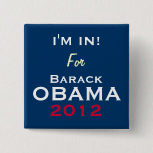 OBAMA 2012 bin ich im Kampagnen-Knopf Button