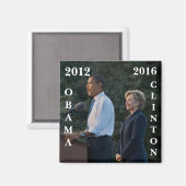 Obama 2012 & Clinton 2016 Magnet (Vorderseite/Rückseite)