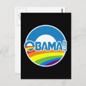 Obama 2012 Gay Pride Rainbow Postkarte (Vorne/Hinten)