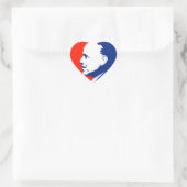 Obama 2012 Herz-Aufkleber (Tasche)