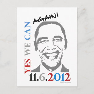 OBAMA 2012 Ja Wir können wieder politische Postkar Postkarte