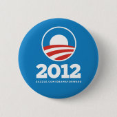 Obama "2012" Knopf-Button Button (Vorderseite)