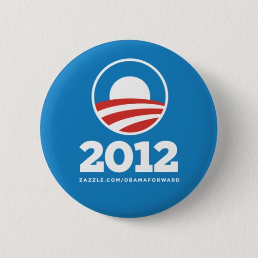 Obama "2012" Knopf-Button Button (Vorderseite)