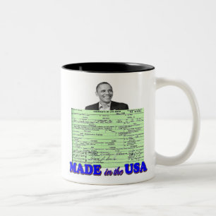 Obama 2012 machte in USA Zweifarbige Tasse