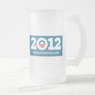 Obama 2012 mattglas bierglas