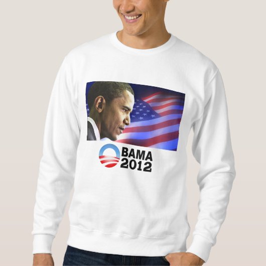 Obama 2012 (patriotisch) sweatshirt (Vorderseite)