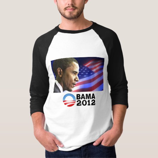 Obama 2012 (patriotisch) T-Shirt (Vorderseite)