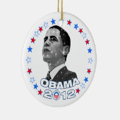 Obama 2012-Portrait & Stars Keramikornament (Rechts)